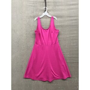 Old Navy Dress Womens Small Pink Sleeveless Fit Flare Tank Casual Summer Stretch